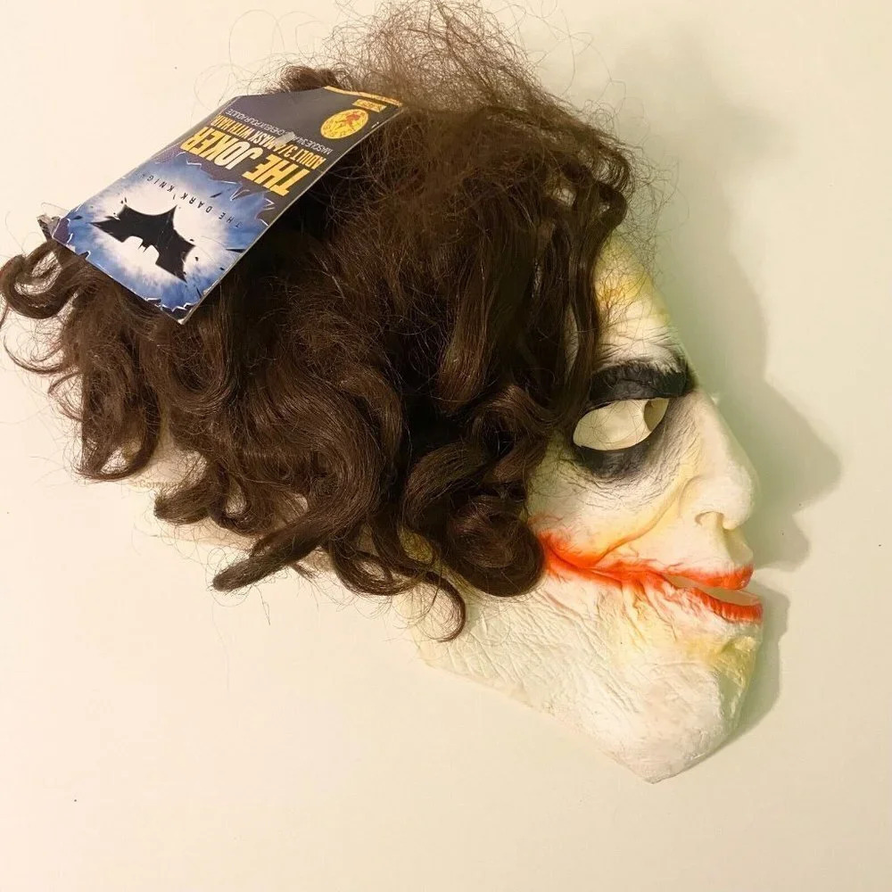 2009 Rubies Batman The Joker Adult 3/4 Mask with Hair The Dark Knight